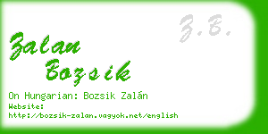 zalan bozsik business card